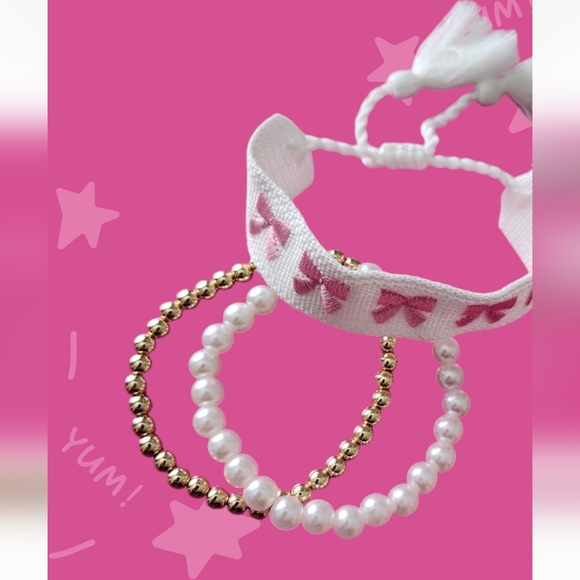 Breast Cancer Awareness 🎀 Set of 6 Bracelets NEW IN PACKAGE - Picture 7 of 8